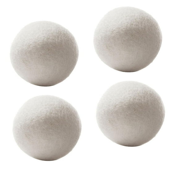 Surpdew Sheep 4-Pack Wool Dryer Balls Reusable Natural Fabric Softener 6Cm 4Pcs
