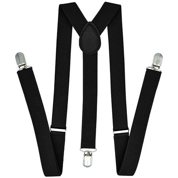 Clearance! Shiogb, Adult Men's Suspenders Black, Suspenders for Men Adjustable Elastic Y Back Suspender Strong Clips, Black