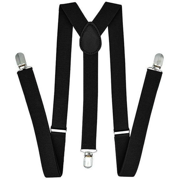 Clearance! Shiogb, Adult Men's Suspenders Black, Suspenders for Men Adjustable Elastic Y Back Suspender Strong Clips, Black