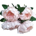 thumbnail image 1 of Clearance! Shiogb, Peony Artificial Flower Light Pink, Flowers Vintage Artificial Flower Long Stem Weather 5 Heads Wedding Bouquet Peony Faux Silk Flower Home Decor Rose Red, 1 of 9