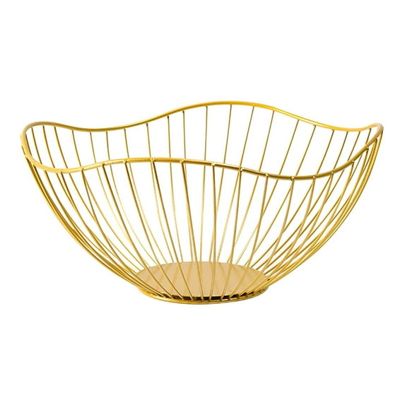 Clearance!Shishian Fruit Bowl Modern Creative Stylish Single Tier Dish Metal Wire Fruit Vegetables Bread Decorative Stand Serving Bowls Basket Holder Table Centerpiece Decorative Hold Vegetables Bread