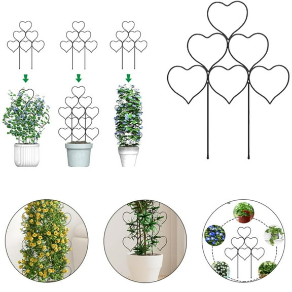 Clearance! Shishian Plant Trellis Indoor Plant For Climbing Plants Small Metal Wire Stackable Garden Heart Shaped For Vine Plant Support Indoor Decoration Plant Climbing Hold Plant Stakes For Indoor P
