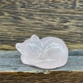 thumbnail image 1 of Clearance! Shishian Table Decor Natural Quartz Crystal Sleeping Cat Decoration Crystal Cat Sleeping Statue 2 Inch Opal Cat Crystal Statue Statue For Home Meditation Room Decor Clearance Sale, 1 of 9