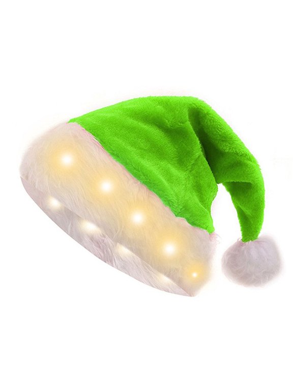 Clearance Short Plush Funny Christmas Hats Santa Hats For Men Extra Large Colorful Santa Claus Hat Holiday Party Decoration Hat