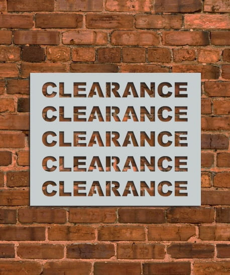 Clearcase Sign Clearance Sign Stencil - Walmart.com