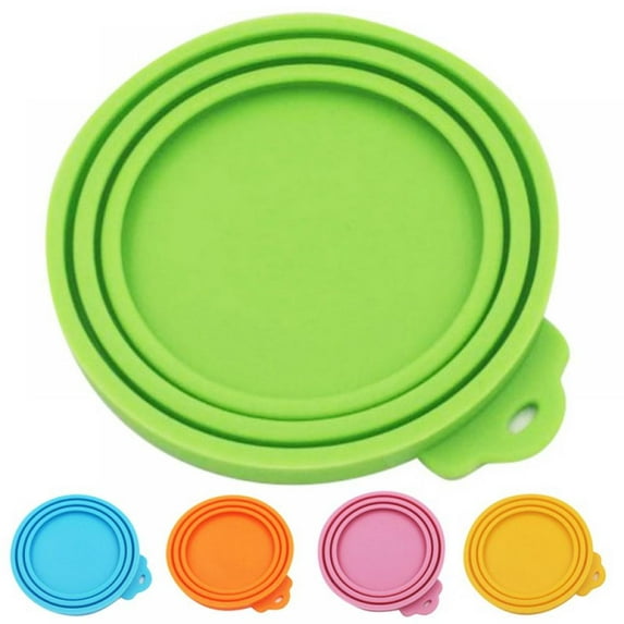 Silicone Canned Lid Univeral Pet Food Canned Lid Seal Fresh Cover for Pet Food Five Colors for Option Pet Supplies