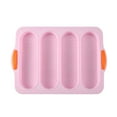 thumbnail image 1 of Clearance! Silicone Non Stick French Bread Mould 4 Tray Loaf Pan Bake Non Stick Baking Oven Toaster Pan Silicone Sandwich French Baking Tray, 1 of 3