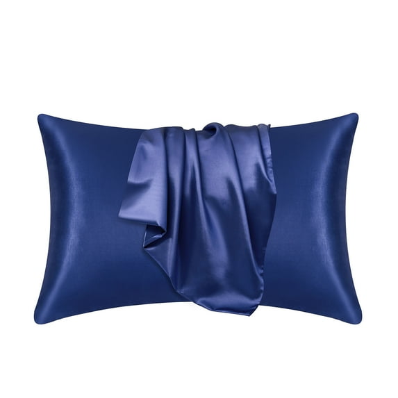 Hvmvliv Silk Pillowcase Satin Pillowcase Pillowcases Standard Size Set of 2 Luxury and Soft Satin Pillowcovers 2 Pack (20x30 Inches) Navy