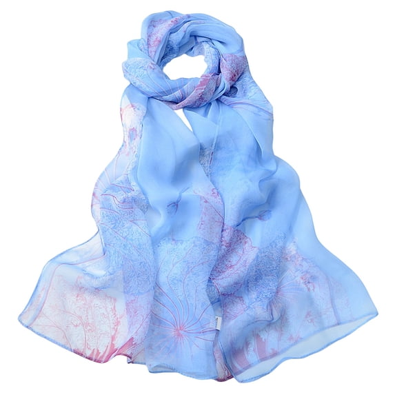 Clearance Silk Scarves Scarfs for Women Lightweight Print Floral Pattern Scarf Shawl Fashion Scarves Sunscreen Shawls and Wraps for Spring