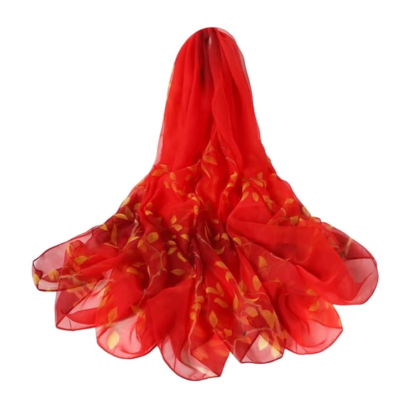 Clearance Silk Scarves Summer Sunscreen Soft Sand Silk Scarf Long Shawl Autumn Scarf Beach Scarf