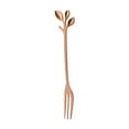 thumbnail image 1 of Hvmvliv Silverware Sets Mini Leaf Dessert Forks Set - 4.8Inch Stainless Steel Fruit, Cake Forks - Wonderful for Party & Home Use Rose Gold, 1 of 3
