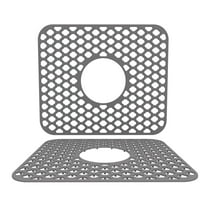 Clearance Sink Protectors for Kitchen Sink Silicone Kitchen Sink Protector Mat Folding Heat Non Slip Kitchen Sink Mats Grid Accessory Grey for Bottom of Farmhouse Stainless Steel Porcelain Sink