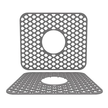 Clearance Sink Protectors for Kitchen Sink Silicone Kitchen Sink Protector Mat Folding Heat Non Slip Kitchen Sink Mats Grid Accessory Grey for Bottom of Farmhouse Stainless Steel Porcelain Sink