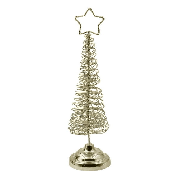 Clearance Skinny Christmas Tree - Mini Small Little Tabletop Prelit Christmas Tree 11.8 Inch Decorated with Ornaments 35 Multi-Colored Lights Artificial Green Tree
