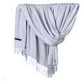 thumbnail image 1 of Skpblutn Casual Fashionable Summer Scarves Women Pashmina Scarf Soft Solid Plain Shawl Wrap Warm Neck With Fringes Grey A, 1 of 5