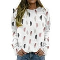 thumbnail image 1 of Skpblutn Plus Size Oversized Sweatshirt for Women Tops Round Neck Floral Print Pullover Sweater Top Winter Fall Long Sleeve Round Neckline Casual Sweatshirts, 1 of 3