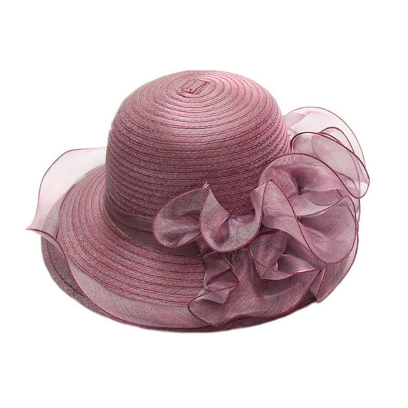 Skpblutn Sun Hat Party Wedding Tea Fascinator Women'Sbridal Baseball Caps Purple