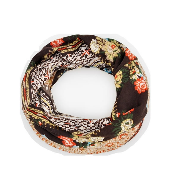 Skpblutn Sun Hat Unisex Printruffle Cancerbeanie Scarf Collar Turban Head Wrap Caps Coffee