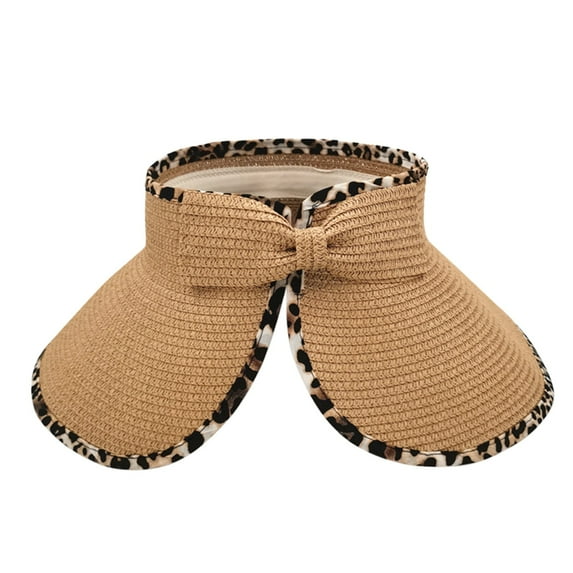 Skpblutn Sun Hat Women'Sadjustable Paper Woven With Bow-Knot Sunsun Hat Caps Khaki