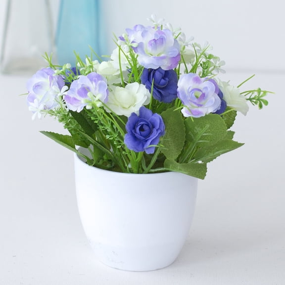 Clearance! Small Artificial Flower Pot Bonsai Creative Placement Silk Flower Potted Plant Photography Prop And Decorative Piece