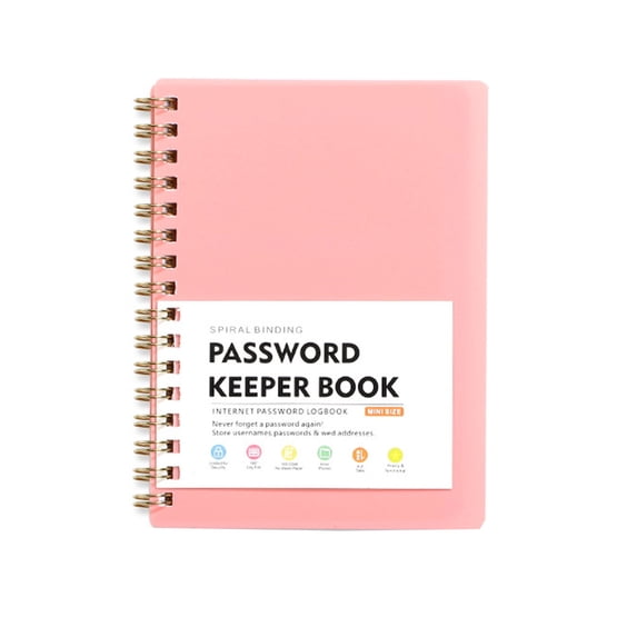 Clearance! Small Password Journal Notebook — Compact Spiral Coil with Customizable Tabs, Great for Business Contacts and Passwords