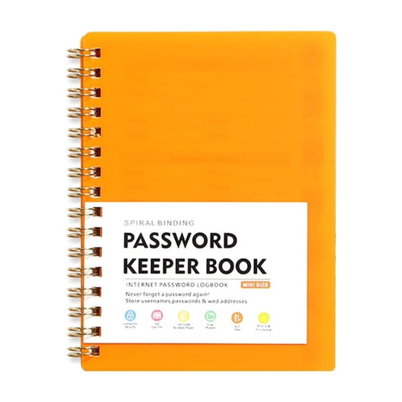 Clearance! Small Password Journal Notebook — Compact Spiral Coil with Customizable Tabs, Great for Business Contacts and Passwords