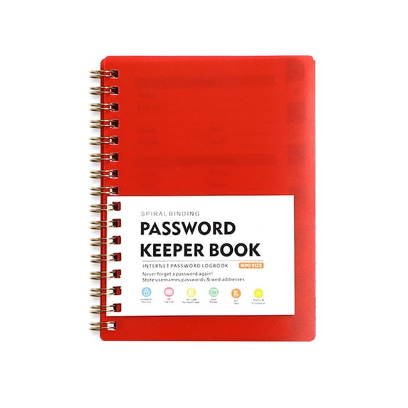 Clearance! Compact A6 Password Coil Notebook – Index Tabbed Keeper, a Portable Journal Notebook for Business Meetings and Password Storage