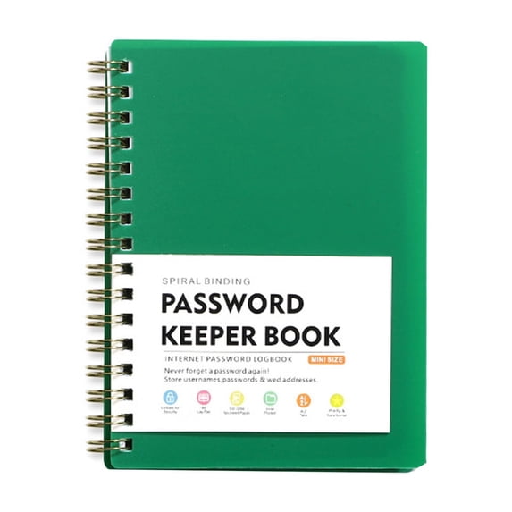 Clearance! Small Password Journal Notebook — Compact Spiral Coil with Customizable Tabs, Great for Business Contacts and Passwords