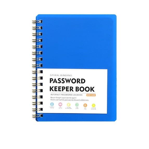 Clearance! Small Password Journal Notebook — Compact Spiral Coil with Customizable Tabs, Great for Business Contacts and Passwords