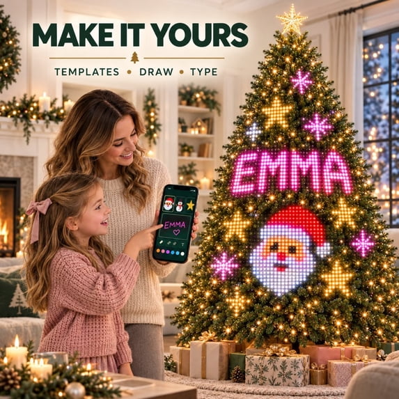 Clearance! Smart Christmas Tree Lights with App Control, Animated Pixel ...