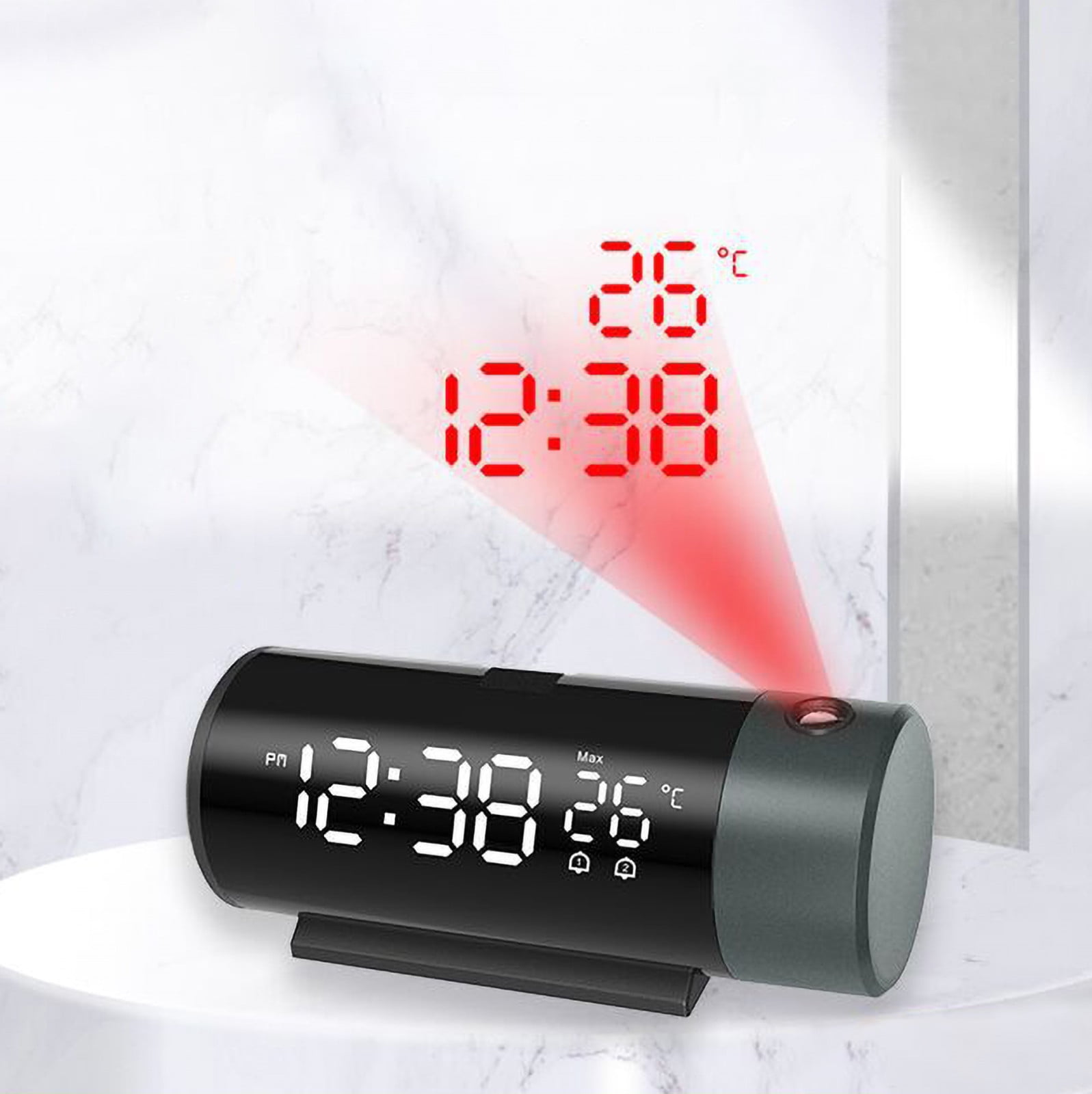 Clearance！Smart Home Smart Appliances Projection Alarm Clock USB