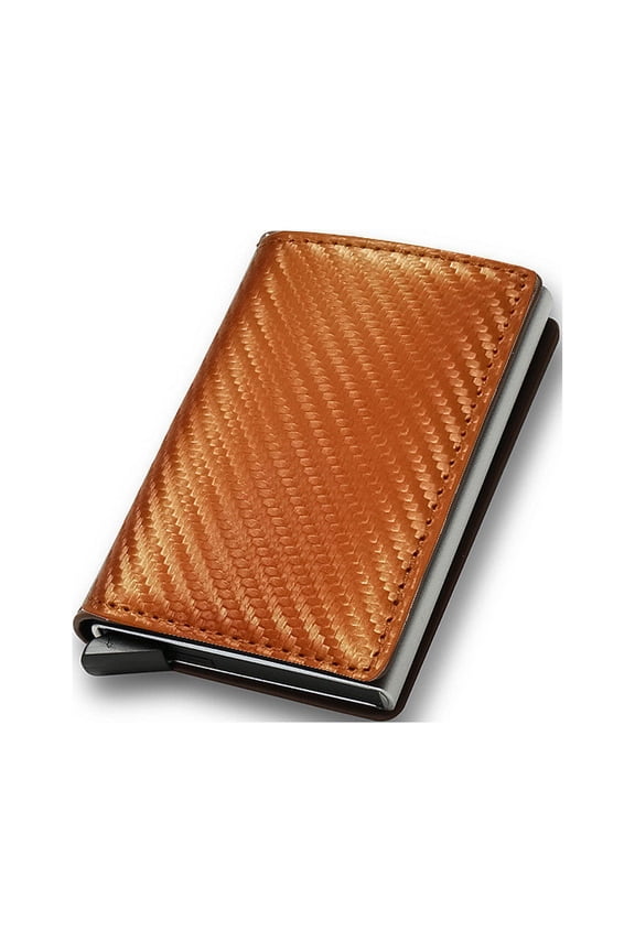Clearance Smart Wallet with One-Click Card Eject Feature - Sleek Metal Design Blocks RFID Skimming, Holds Up to 12 Cards