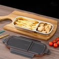 thumbnail image 1 of Snackle Box Container, 2 Compartments Stainless Steel Food Storage Containers with Airtight Lids, Reusable Lunch Box for Adults, Travel, Meal Prep, Office, 1 of 6