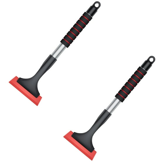 Clearance Snow scraper under $6,Car Snow Shovel Aluminum Alloy Telescopic Snow Removal Shovel Multifunctional Glass Snow Shovel Cleaning Scraper Snow Brush 2PC