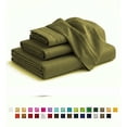 thumbnail image 1 of Smooth Microfiber Bed Sheet Set, Solid Blue, Lightweight & Breathable, Wrinkle Resistant, Deep Pocket, 4-Piece , Full Sage/Green, 1 of 4