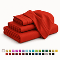 thumbnail image 1 of Smooth Microfiber Bed Sheet Set, Solid Blue, Lightweight & Breathable, Wrinkle Resistant, Deep Pocket, 4-Piece , Queen Rust, 1 of 4