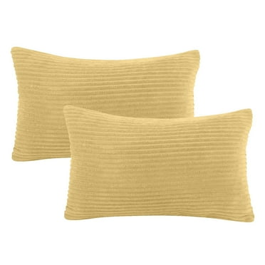 Clearance！Soft Corduroy Striped Velvet Rectangle Decorative Throw Pillow Cusion for Couch Pillowcase 12*20Inch(No Inserts)