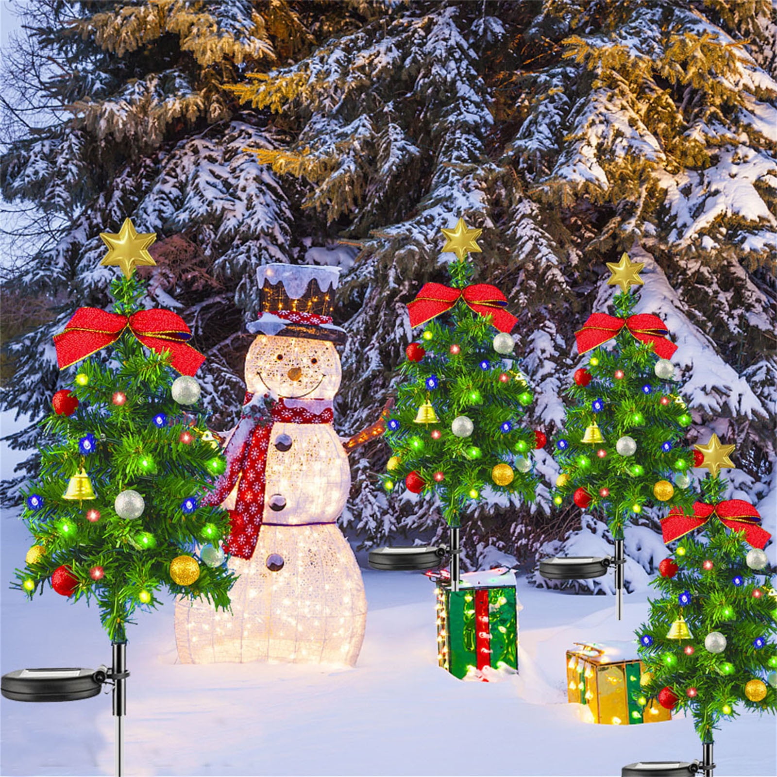 Clearance Solar Christmas Decoration Light LED Christmas Tree Christmas