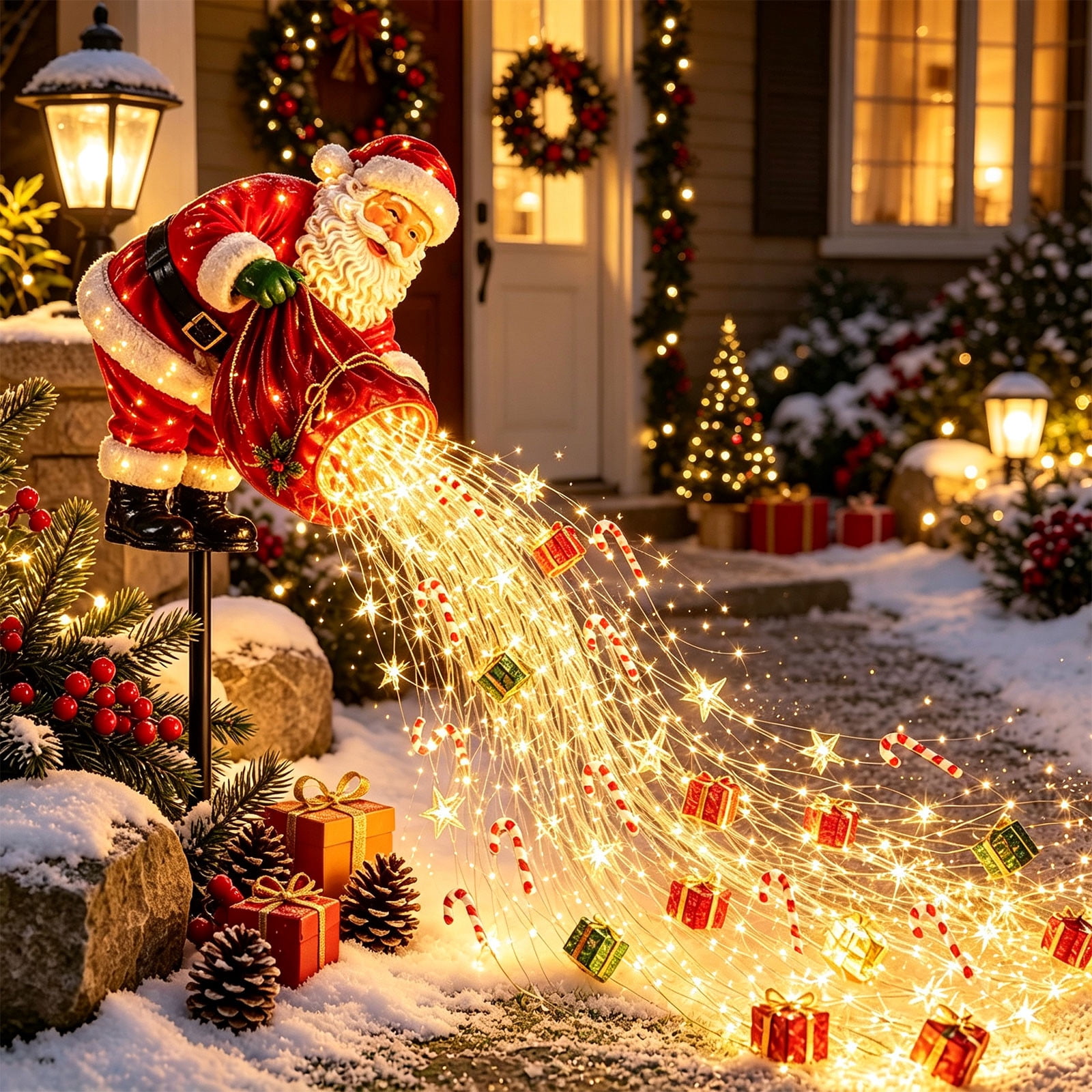 Clearance Solar Christmas Lights Outdoor, Waterproof Christmas