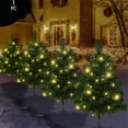 thumbnail image 1 of Clearance!Solar Christmas Tree Garden Stake Lights Waterproof Christmas Decorations Tree Lights Outdoor Xmas Tree Light Christmas décor Pathway Lights Patio Yard (Color, 4pcs), 1 of 6