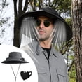 thumbnail image 1 of Clearance! Solar Fan Wide Brim Hat with 2 Built-in Fans,3-Speed Adjustable,Solar & USB Powered Fishing Hat for Men Women,Outdoor Sun Hat with Breathable Mask, 1 of 4