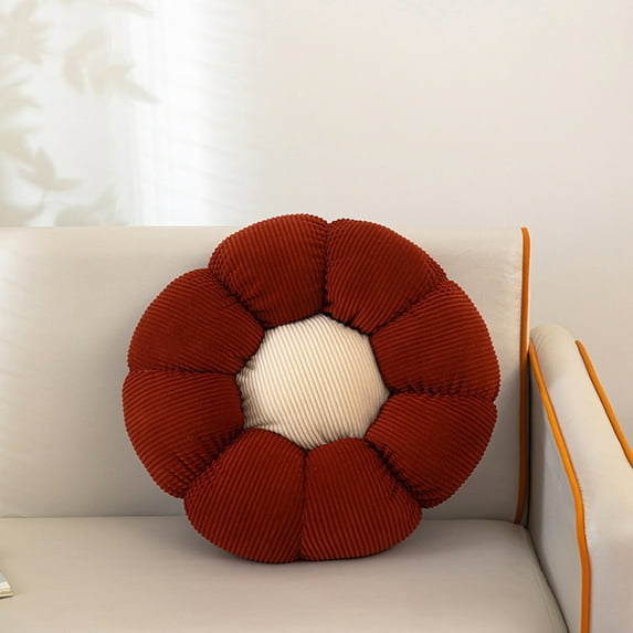 Solid Color Floor Pillow Cushion Set of 1 Round Seat Cushions for Outdoor Chairs Living Room Sofa Balcony Meditation Yoga Tatami Seating Cushion 20 Inch White