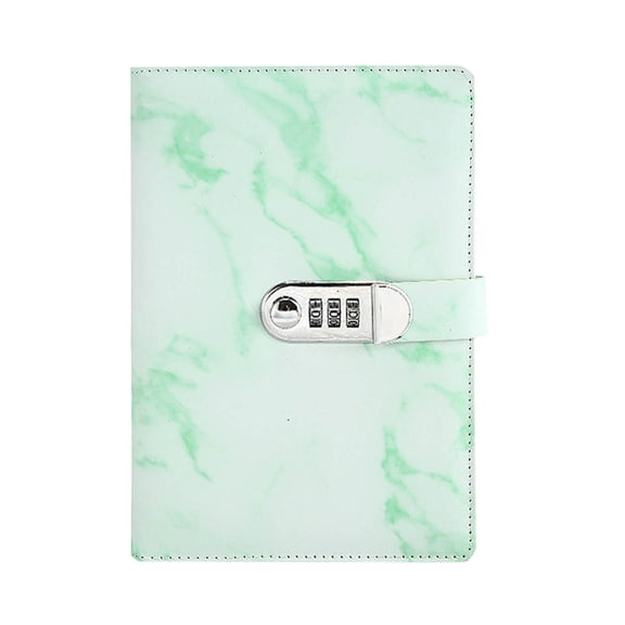 Clearance! Soovim Diary Grid Notebook Creative Password Lock Journal Pu Leather Combination Lock Diary Digital Password Notebook Locking Journal Diary