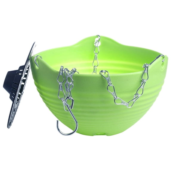 Clearance! Soovim Flower Pots Outdoor Large Pot Hanging Basket Hanging Hanging Flower Pot Resin Green Potted Hanging Pot Hanging Chain Water Proof Net