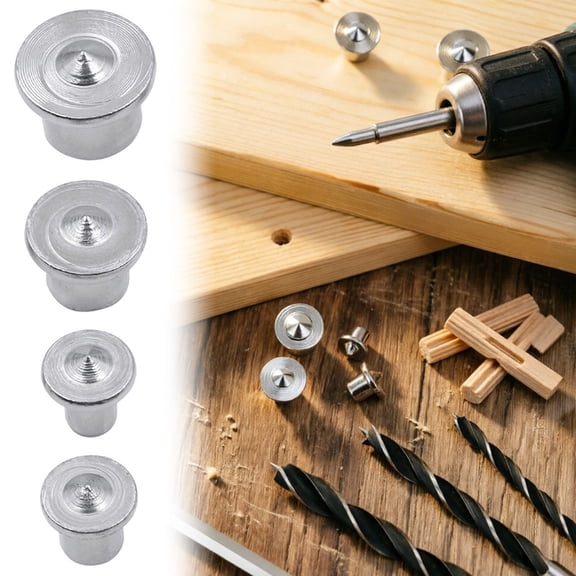 Clearance! Soovim Hollow Dowel Log Pin Locator Woodworking Tool Kit Log Pin Locator Practical Dowel Drill Holes Woodworking Center Point Jig Alignment Tool Transfer Plugs Furniture Steel