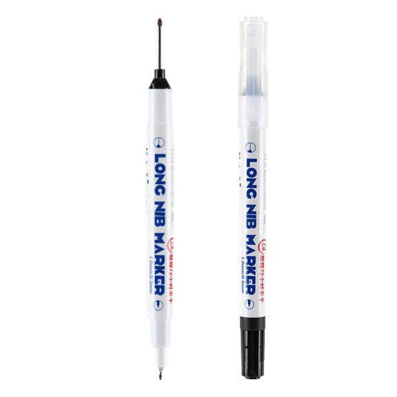 Clearance! Soovim Longs Nose Markers Marker Pens 1ML Long Head Deep Hole Marker Pens Long Nib Marker Set Pr Ofessional Construction Markers Scriber Marking Tools Double Head Per Manent Markers