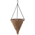 thumbnail image 1 of Soovim Cone Shaped Wicker Hanging Planter, Farmhouse Rattan Hanging Basket with Chain, Indoor Outdoor Flower Pot for Balcony Patio Garden, 1 of 8