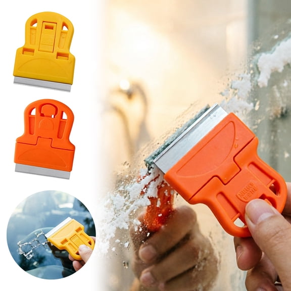 Clearance! Soovim Plastic Razor Blade Scraper Plastic Scraper Tool Heavy Duty Scraper for Woodworking Removal and Cleaning with Ergonomic Handle