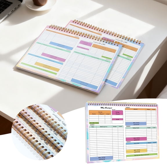 Clearance! Soovim Refillable Notebook Notebooks Bulk Budget Planner and Financial Expense Notebook for Personal Management and Goals Organizer with Monthly Bill Tracking
