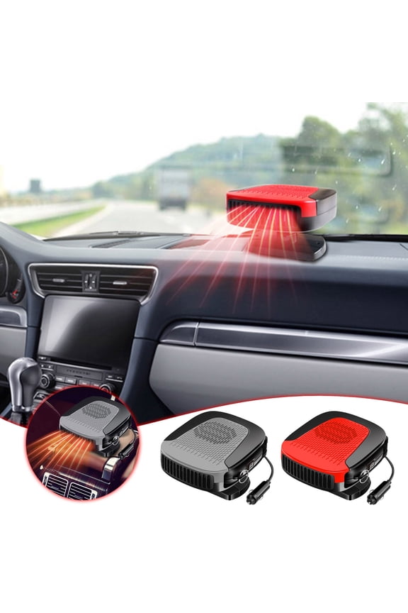 Space Heater,2-In-1 Car Heater and Cooler with Fast Defrosting, Snow Melting and Safety Features for All 12V Vehicles